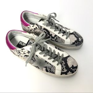Golden Goose Superstar Snake Print Sneakers Sz 40